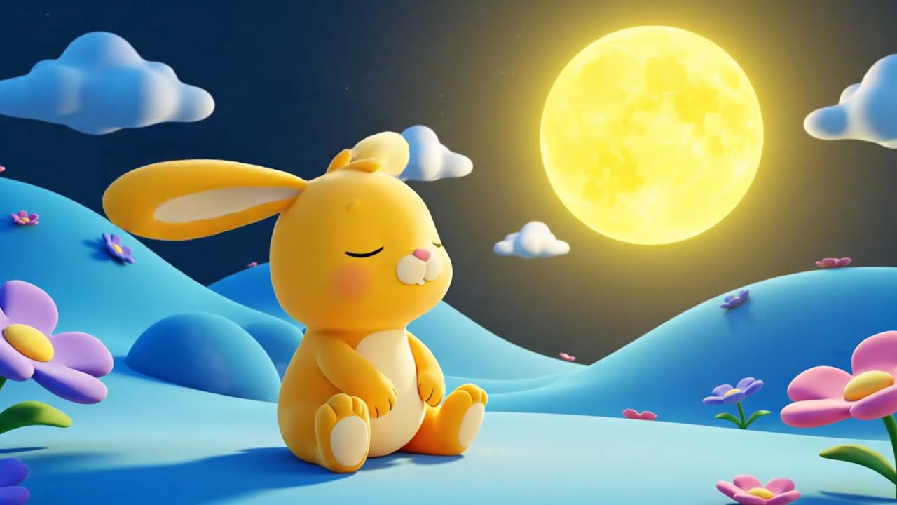 Sleepy Bunny Night Ride 🌙 | Deep Sleep Music for Babies & Toddlers | Calm Bedtime Train