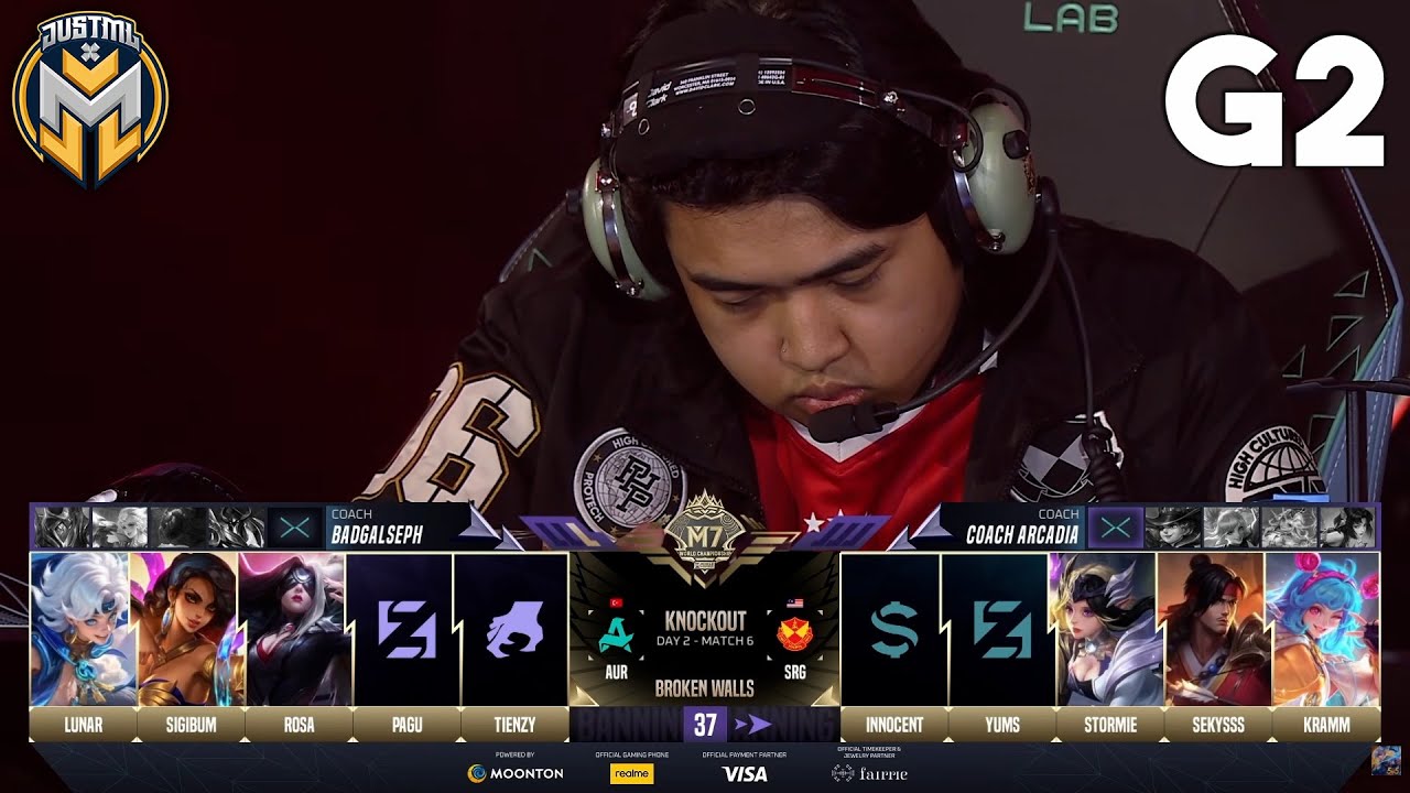 SRG vs AUR - GAME 2 |  KNOCKOUT STAGE DAY 2 | M7 World Championship