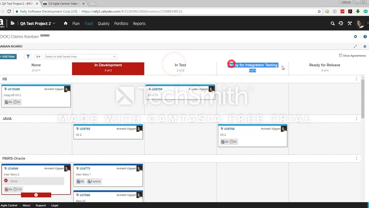 CA Agile Central (Rally) Training Tutorials - Kanban Board