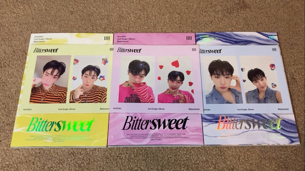 WONHO 2nd Single Album Bittersweet All 3 Versions Highline Store Exclusive POB Photocards