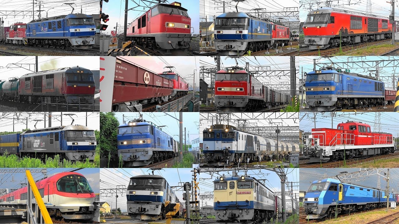 2023,8,3 貨物列車いろいろいっぱい51本 夏空に響く大迫力モーター音と豪快ジョイント音‼ 猛暑日の稲沢と庄内川を力走する貨物列車たち