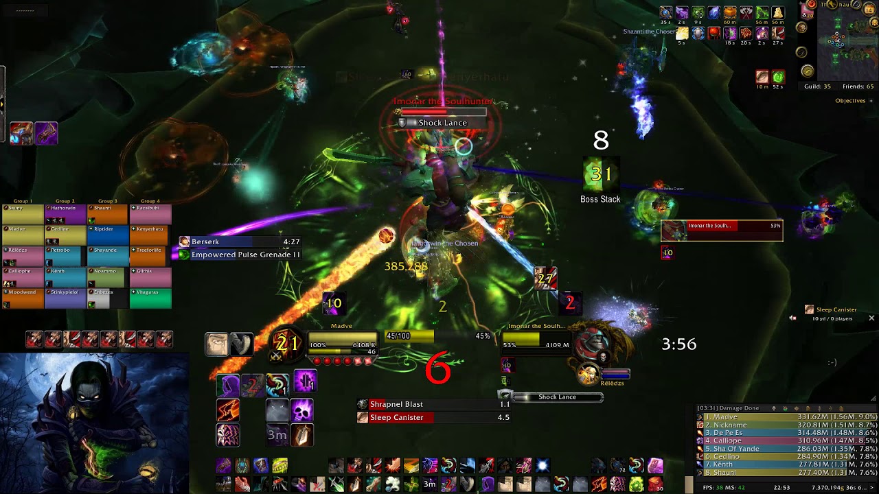Madve - World Rank 1 DPS - MYTHIC Imonar the Soulhunter [Antorus, the Burning Throne] - ROGUE POV
