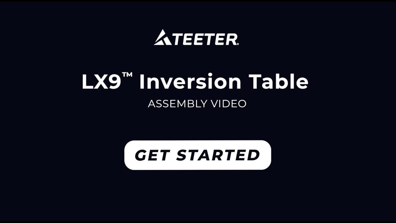Teeter FitSpine LX9 Assembly Instructions
