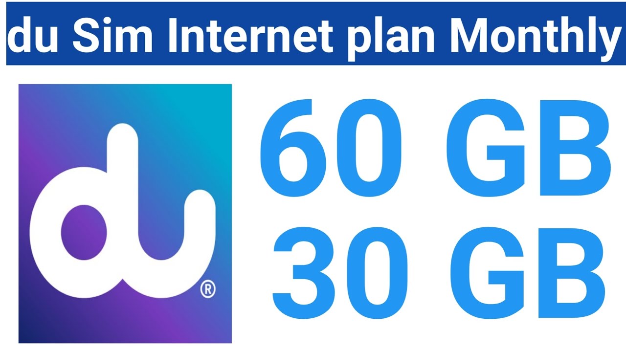 How to Activate du Sim Monthly Internet plan | Du Sim 30 GB Monthly Internet | Du Sim 60 GB Monthly