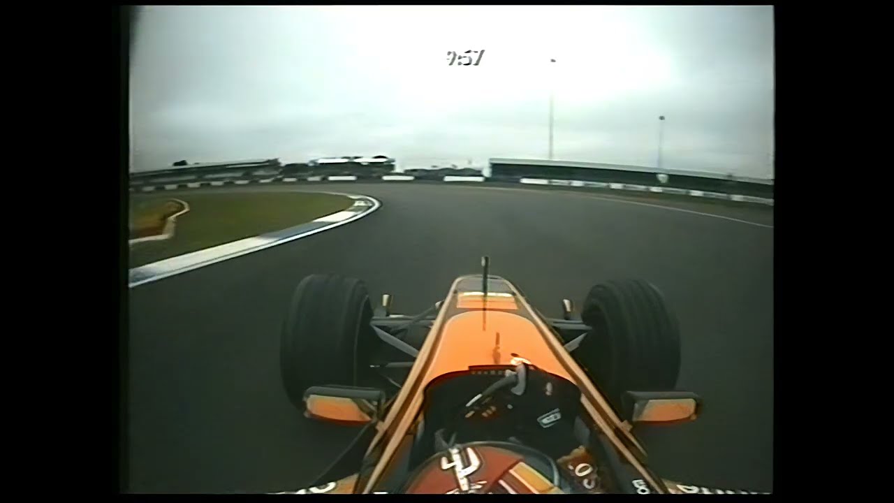 Silverstone 2002 F1 Warm-up: Frentzen onboard lap (Natural audio) [AI-enhanced]
