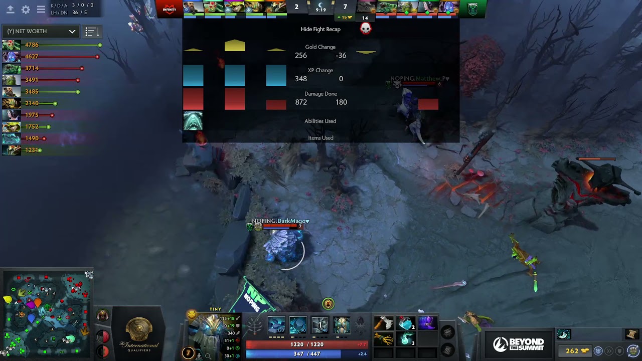 NoPing vs Infinity Game 3 | Bo3 | Upper Bracket Qualifier The International 10 South America