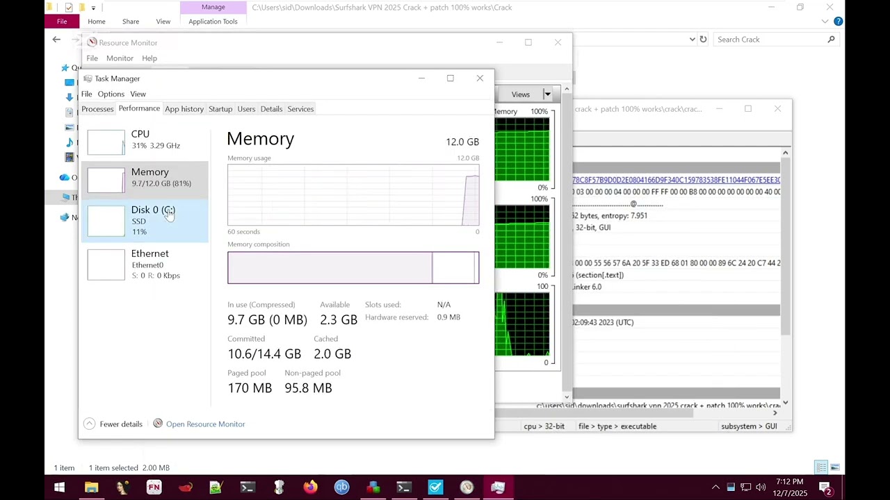 PEStudio has a massive memory leakage problem!! 