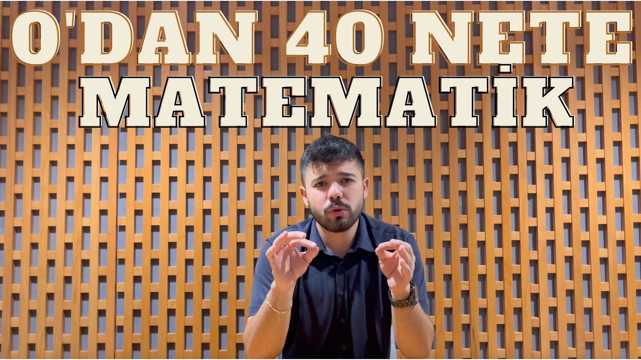 Matematiği 0'dan Yükseltmek❗️| 0'dan 40 Nete Yolculuk #yks #matematik #tyt #ayt