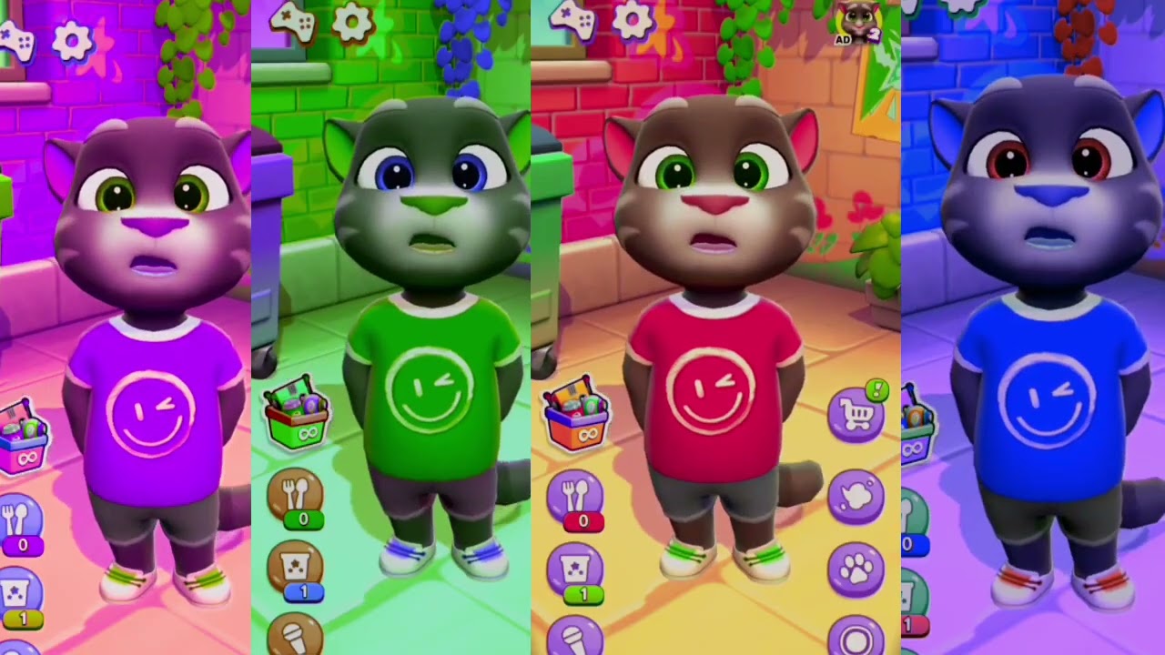 Talking tom funny gameplay😂tom jerry colourful😂😍new version gametom with friends😂tom ke funny steps🤣