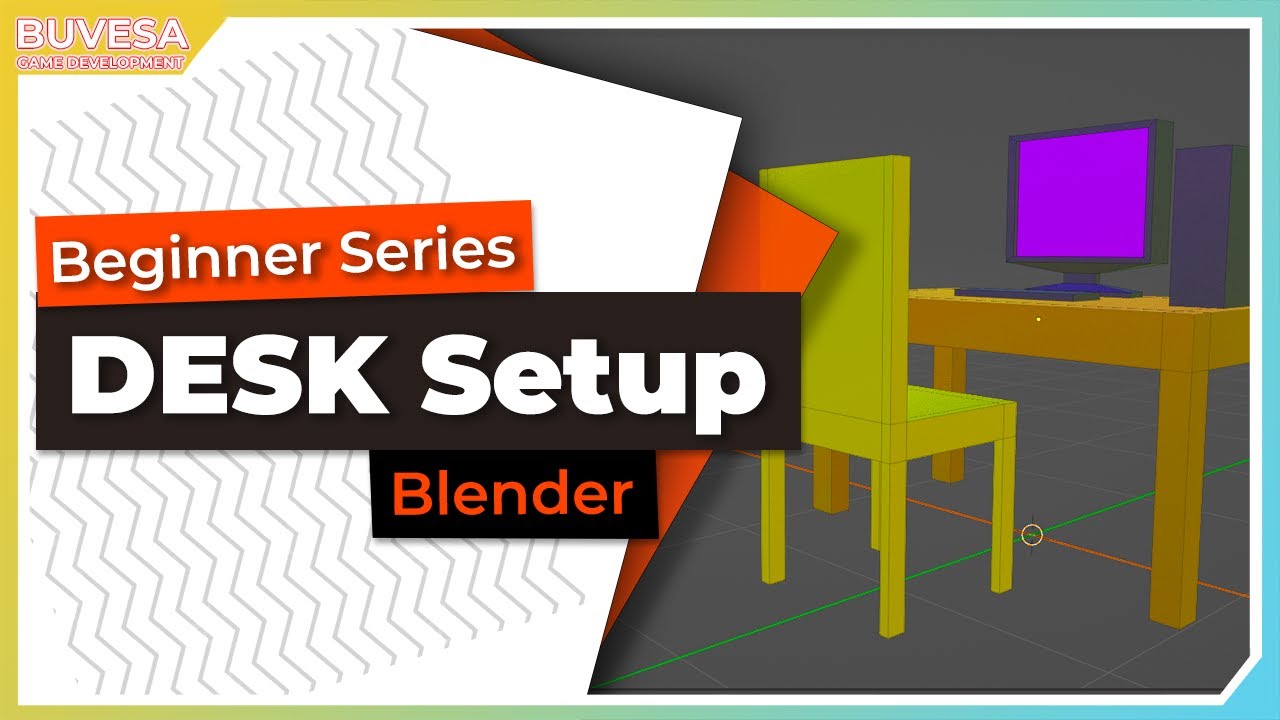 Create A Desk Setup in BLENDER | Low Poly Beginner Series 👉 Basic Table Monitor Tutorial