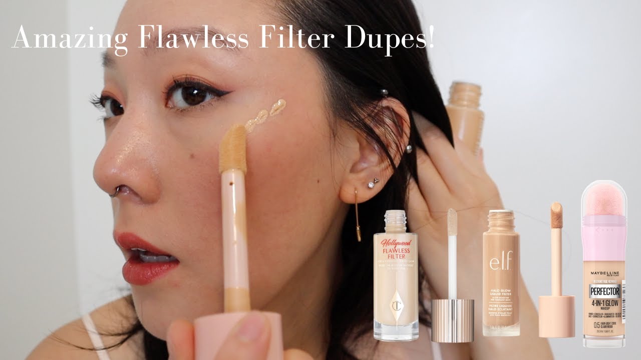 Elf Halo Glow | Best Charlotte Tilbury Hollywood Flawless Filter Dupes | Demos & Comparison