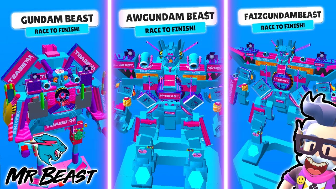 OMG NEW ROBOT GUNDAM MRBEAST WORKSHOP PARKOUR MAPS IN STUMBLE GUYS