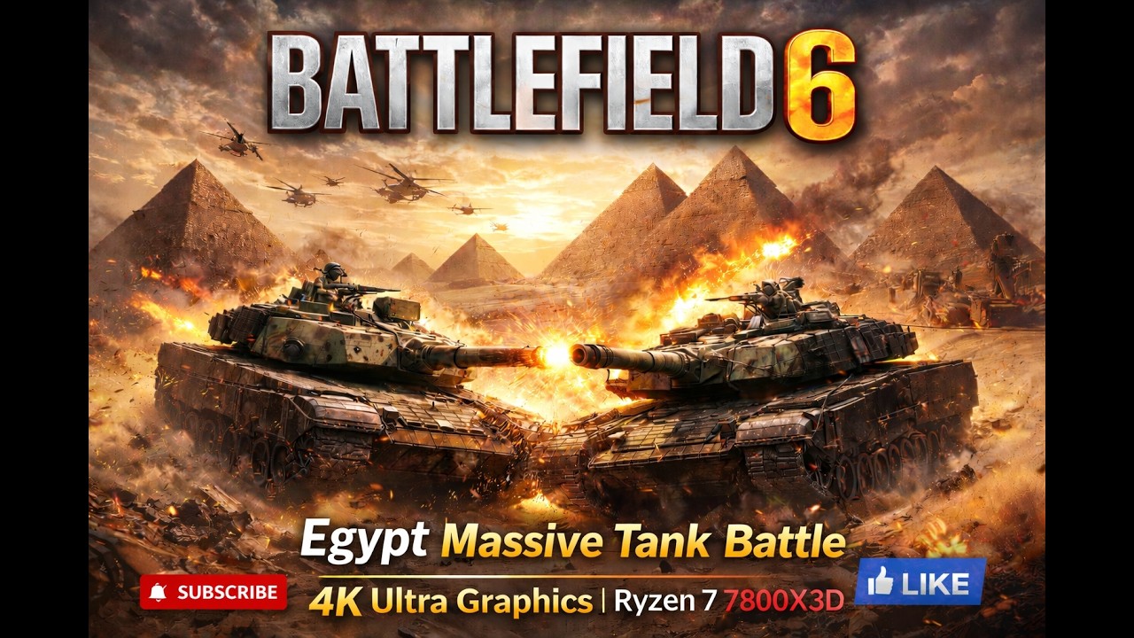 BATTLEFIELD 6 | Egypt Massive Tank Battle – 4K Ultra Graphics (RX 9070 XT & 7800X3D)