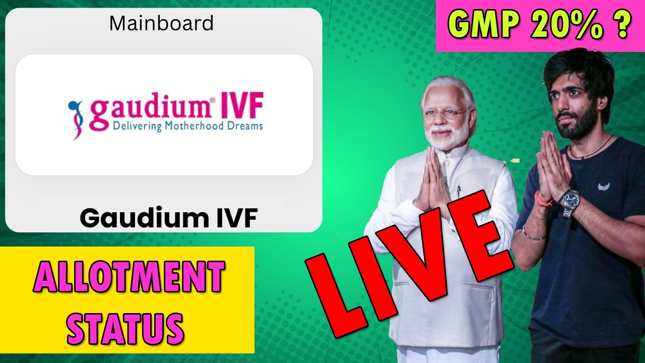Gaudium IVF IPO Allotment Status LIVE 🔴 Check Now | Allotment Out? | IPO Review By Sunny