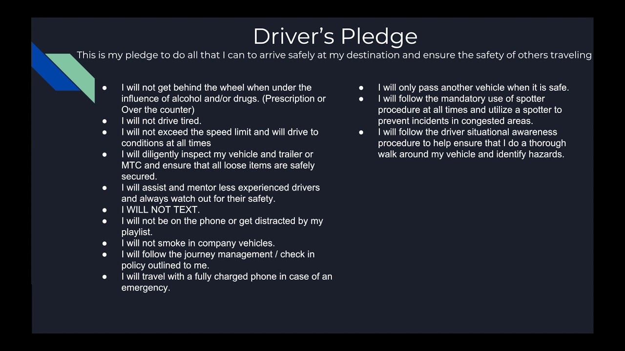Driver's Pledge