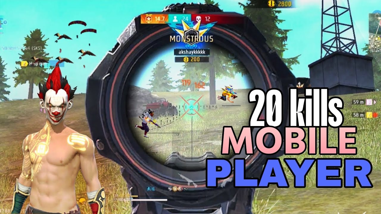 Free firee mobile player  20 kills and whole lobby shocked 🥶