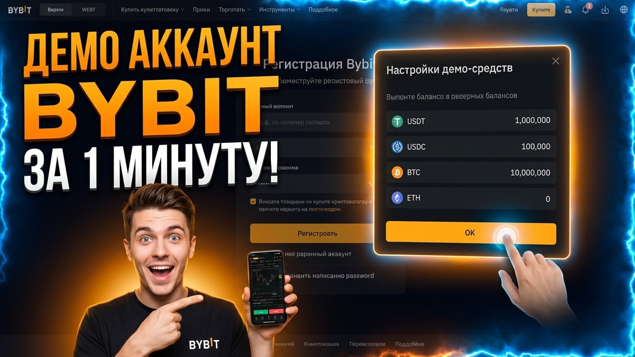Как создать демо аккаунт на Байбит? Демо трейдинг на Bybit