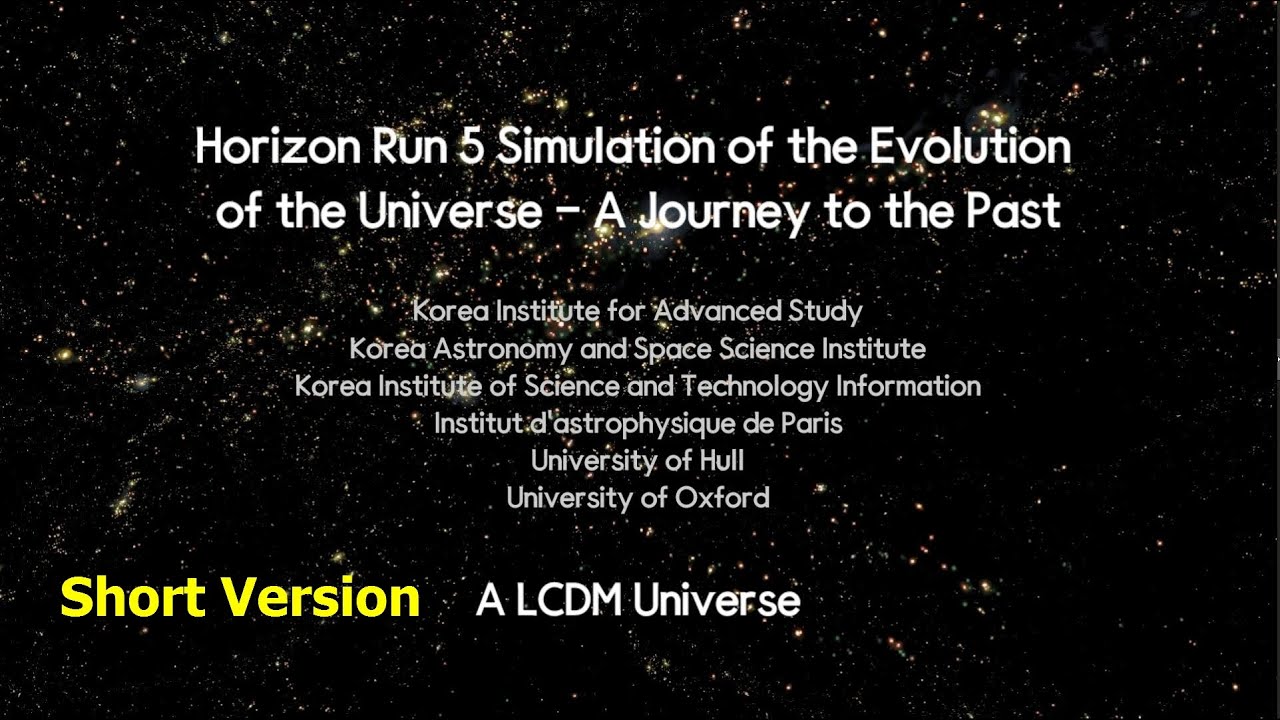 Cosmological Simulation - Fly through a Lambda CDM universe at 3 epochs (HR 5) - A short version