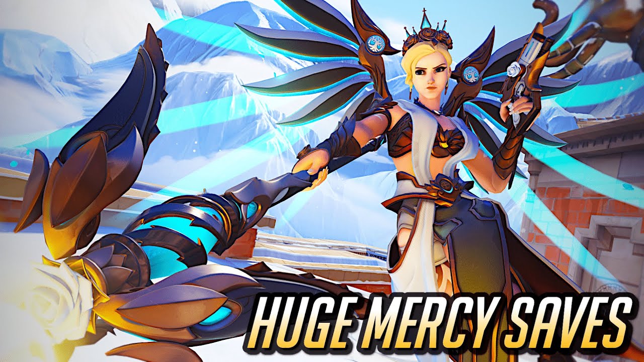 🤍 Insane 39 Mercy Saves! 🤍 NEW Ivory Rose Mercy - Overwatch 2