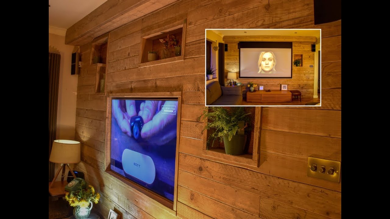 Building a Bespoke Media Wall with Hidden Projector Screen