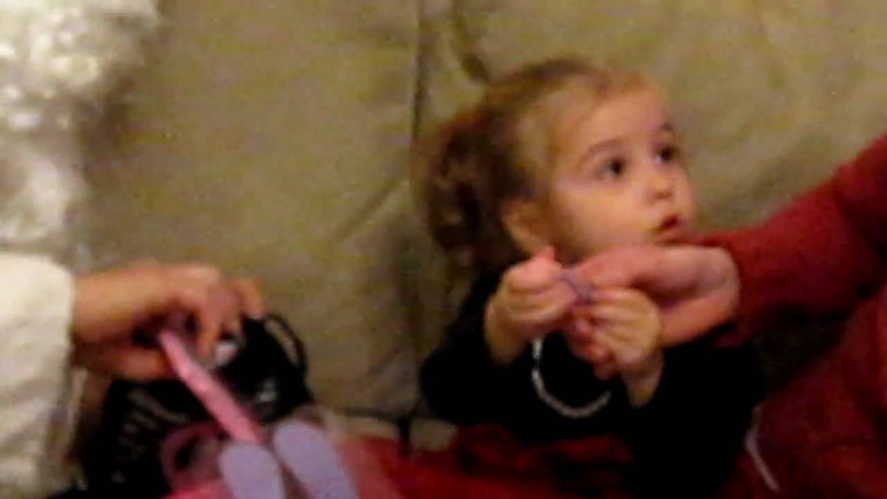 Santa Visits Sophie, Christmas Eve, 12/24/09