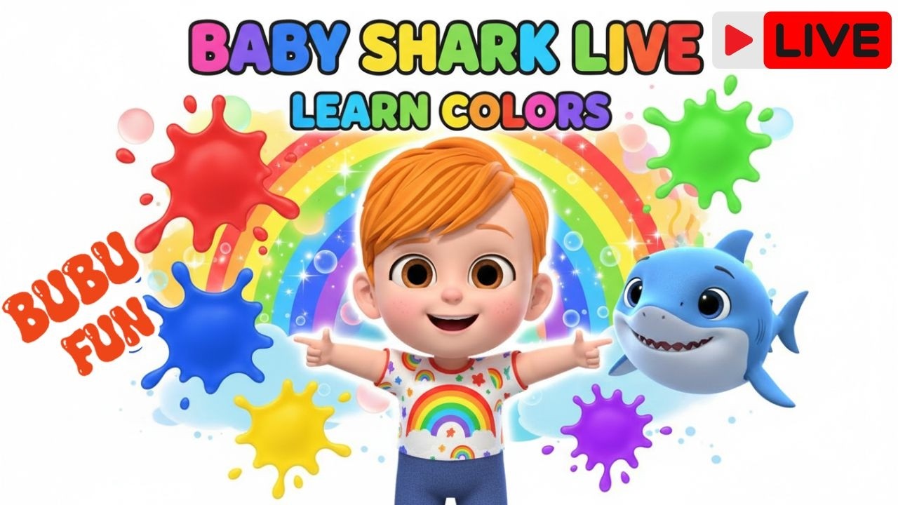 Baby Shark Colors Live 🦈🌈 | Learn Colors for Kids | 24/7 Nursery Rhymes & Toddler Songs