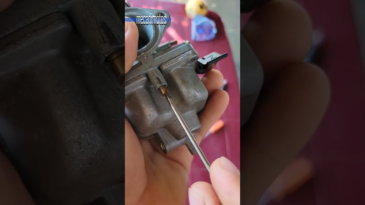 Regular aguja de aire de un carburador de una moto