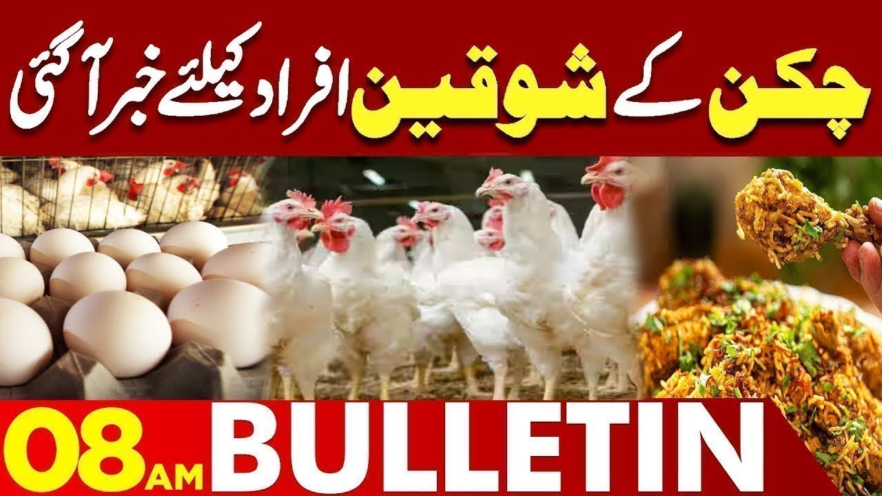 Chicken Price Change | Good News For Public? | 08 AM Bulletin | Lahore News HD