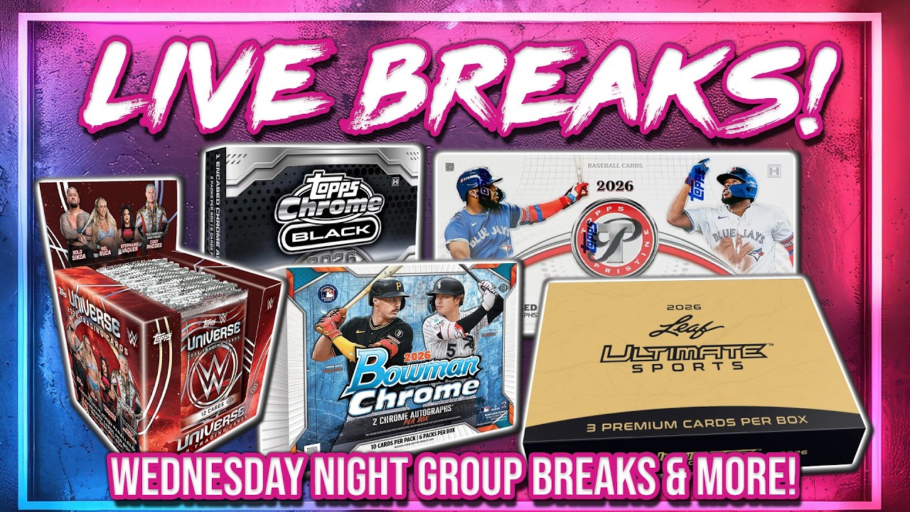 WEDNESDAY NIGHT BREAKS! | WWE Universe + Bowman Chrome MLB + Noir NBA + More (RGL #5877-5889)