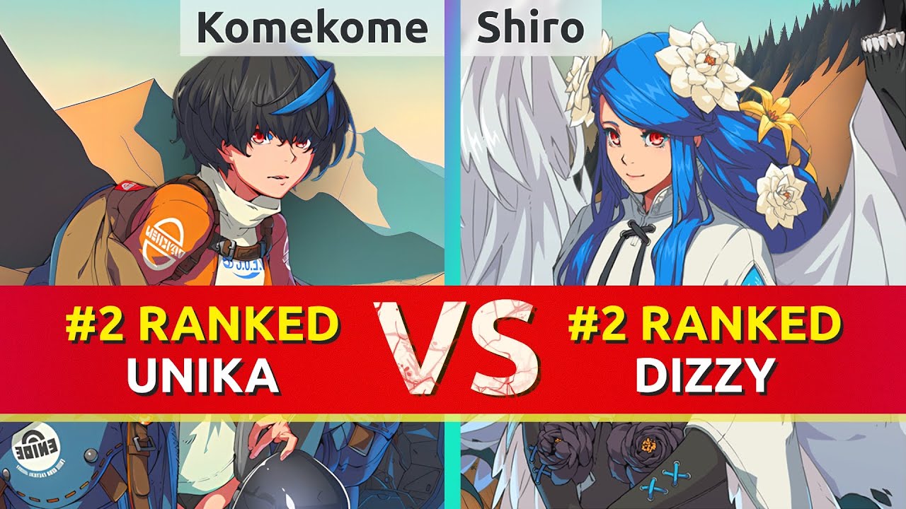 GGST ▰ Komekome (#2 Ranked Unika) vs Shiro (#2 Ranked Dizzy). High Level Gameplay