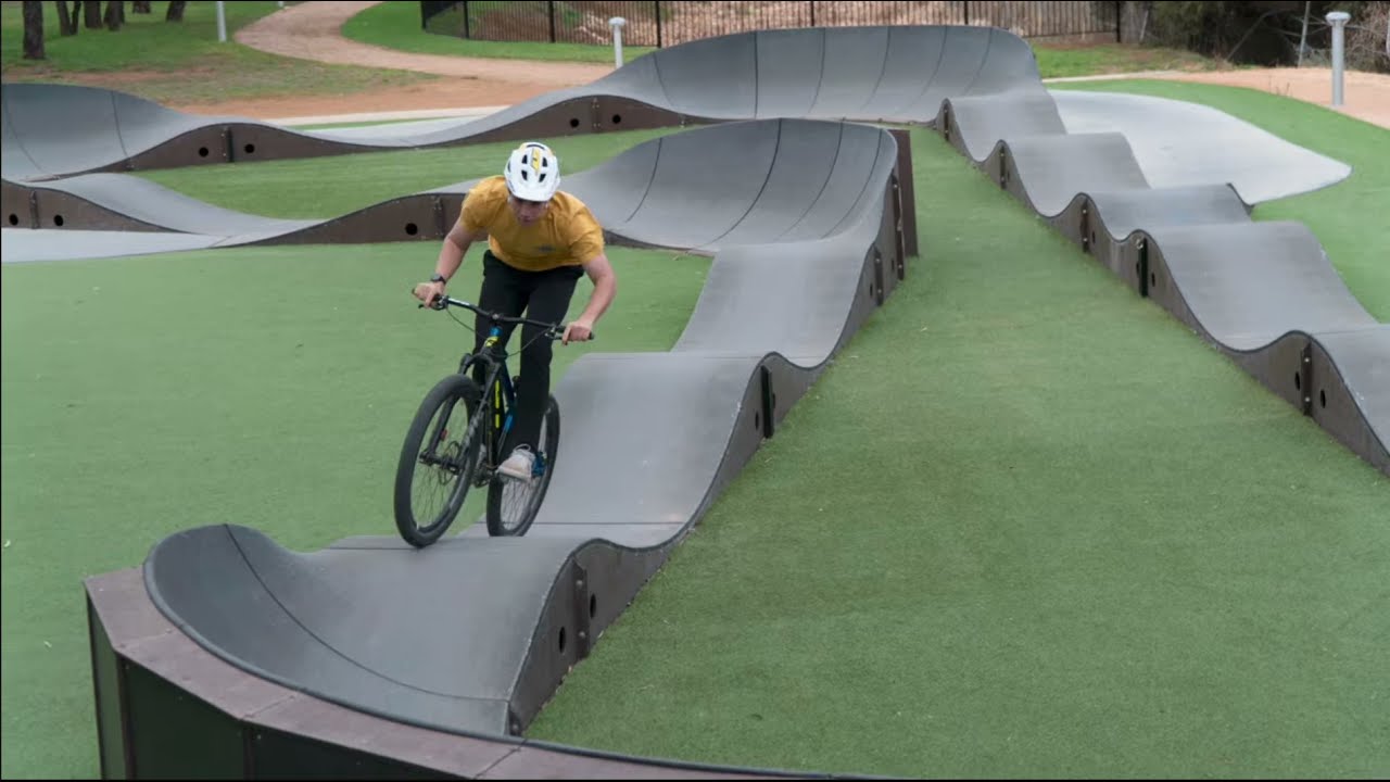 Ryan Gilchrist rides World Cup Pump Track