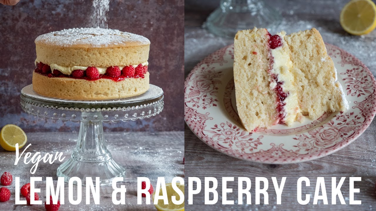 LEMON & RASPBERRY CAKE (VEGAN)