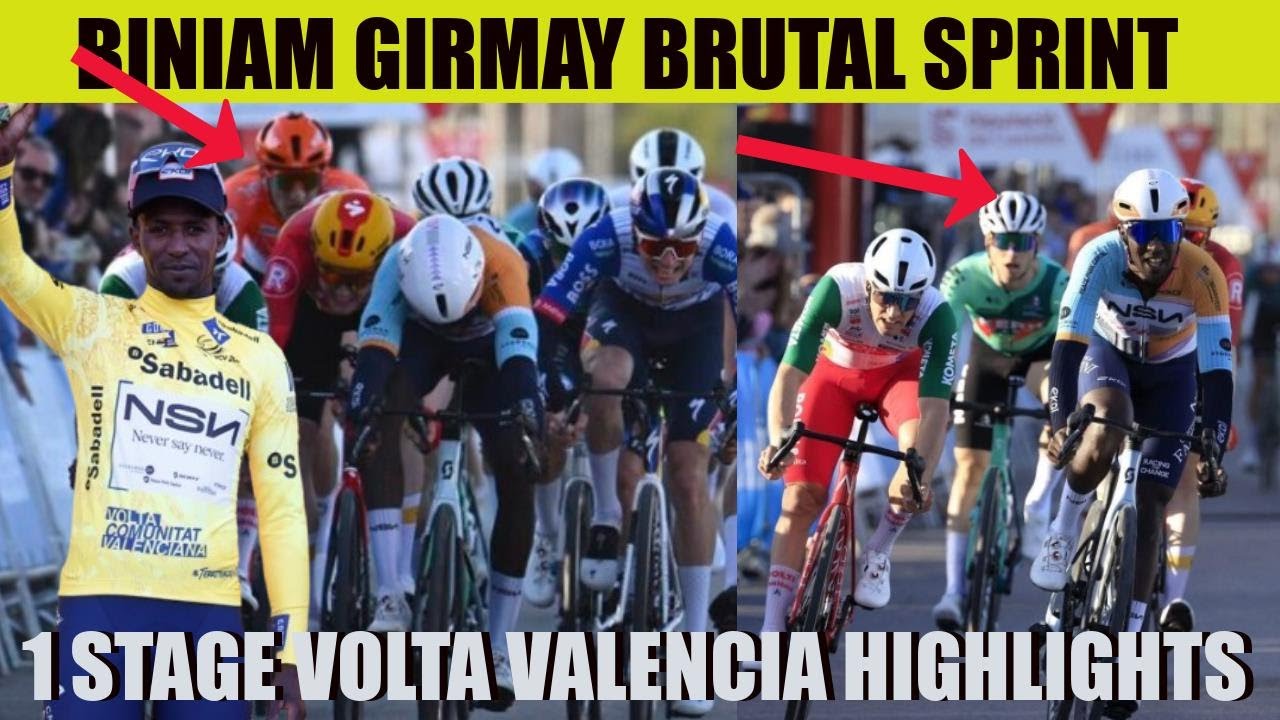 BINIAM GIRMAY BRUTAL SPRINT REMCO BONIFICA RESUMEN 1 ETAPA VOLTA COMUNITAT VALENCIANA 2026