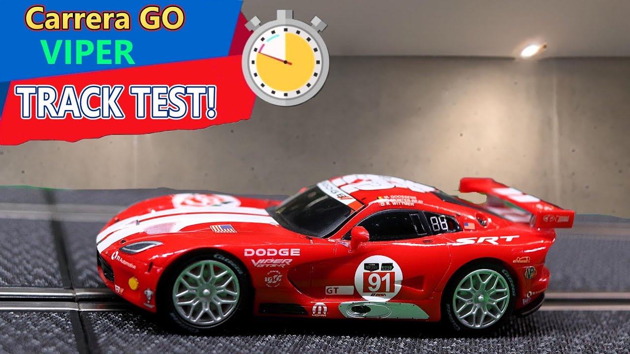 Гоночная машинка Carrera GO Slot Car Dodge Viper: тест на трассе! Насколько она быстрая?