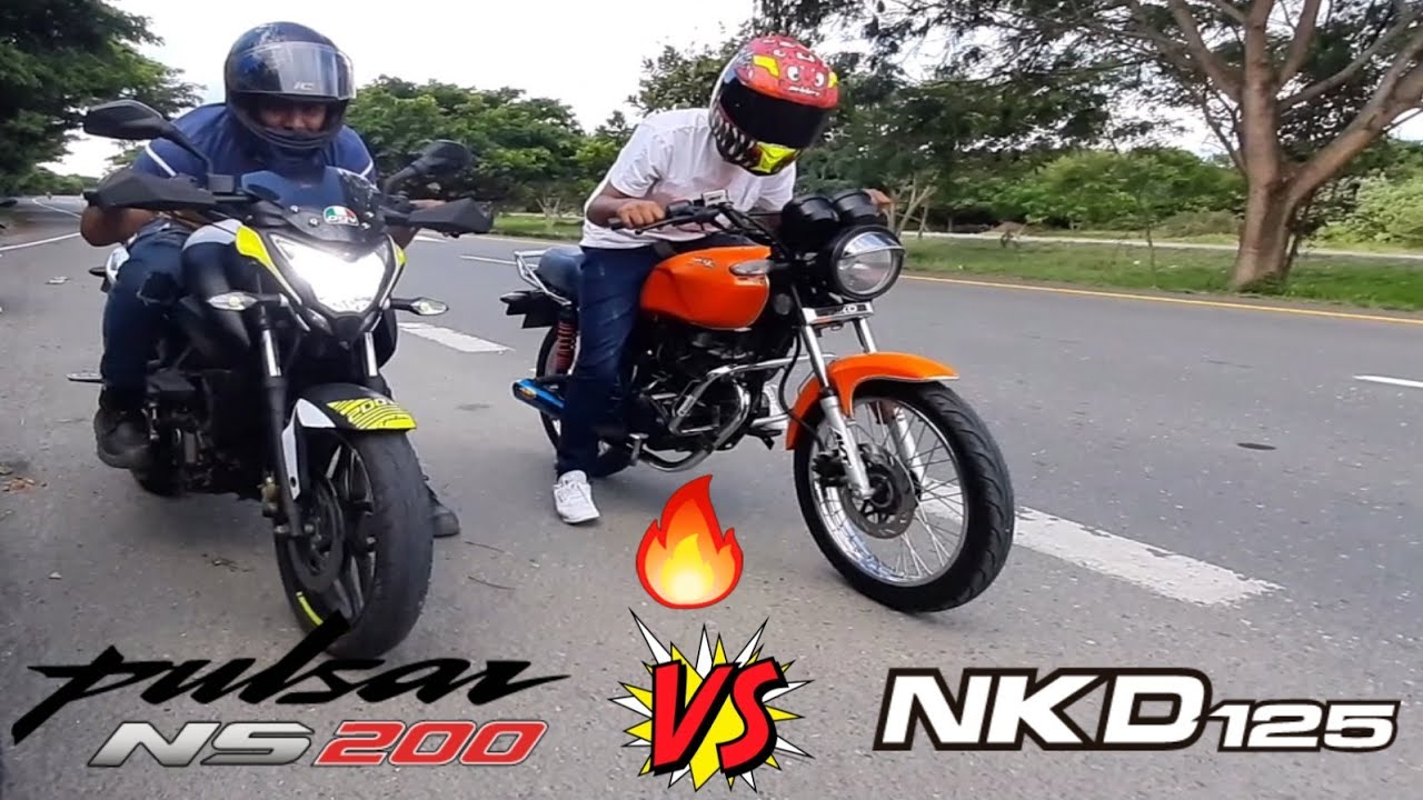AKT NKD 125 MODIFICADA VS PULSAR NS 200🔥Drag Race |Top End