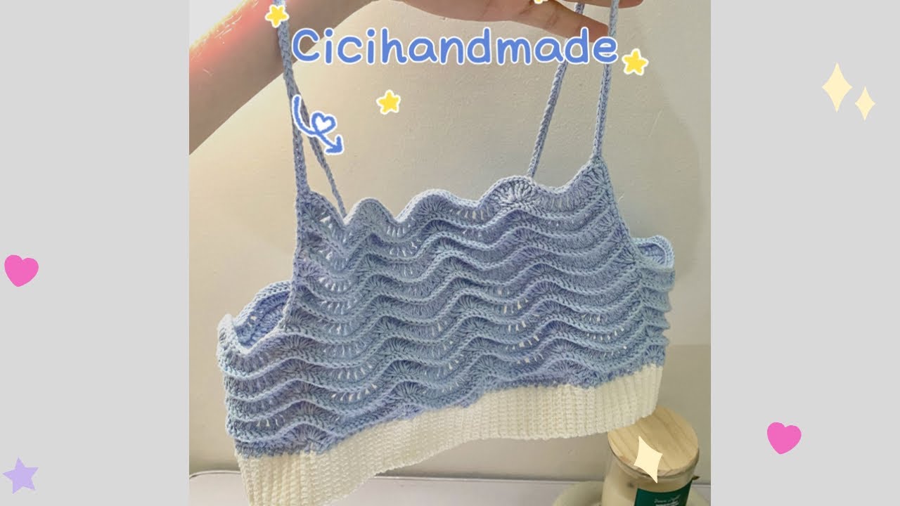 Crochet wave top tutorial // Hướng dẫn móc áo len sóng nước