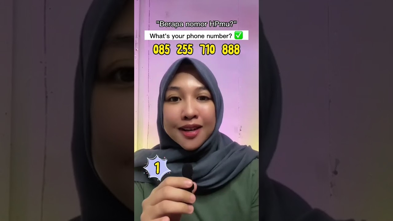 Cara bertanya nomor HP dalam Bahasa Inggris 🥳 #english #indonesia #education