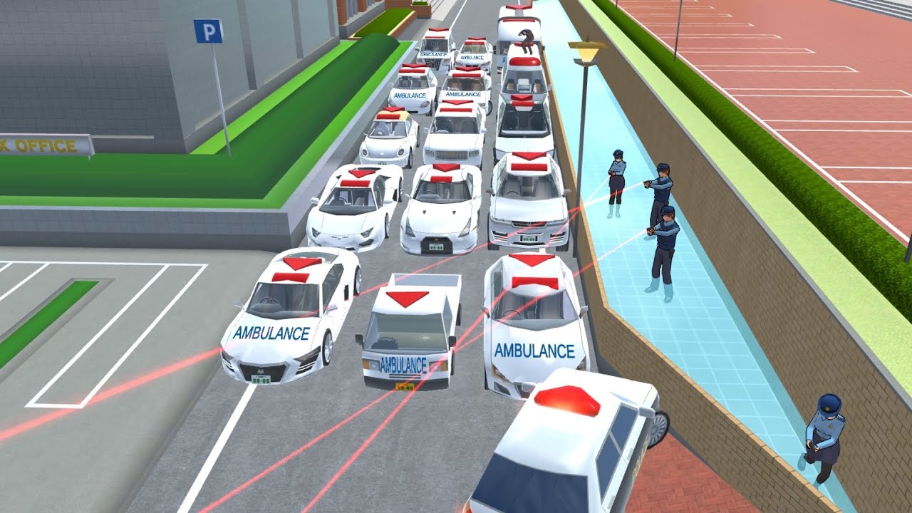 Collection all of ambulance cars 🚓🚔 at Hospital SAKURA School Simulator