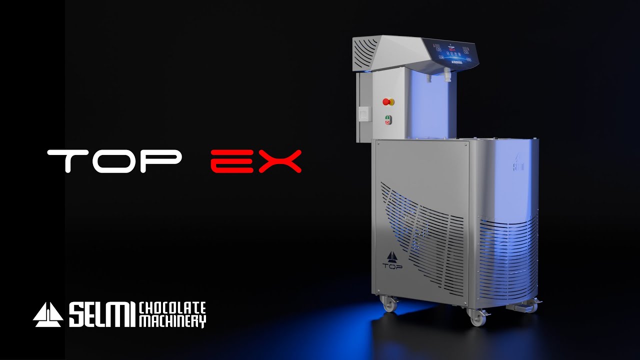 TOP EX - Professional chocolate tempering machine with removable screw pump in steel by Selmi