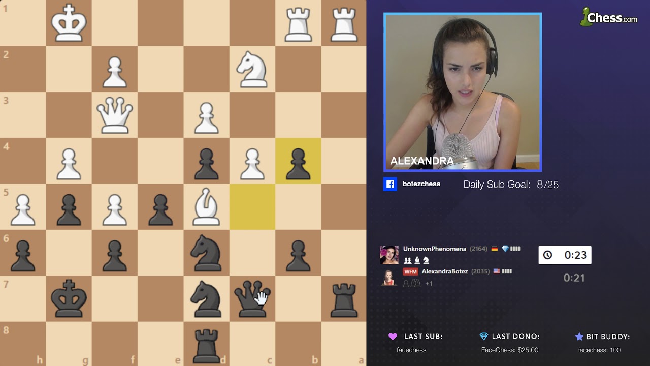 ♕Queen UnknownPhenomena♕ (2164) vs. WFM Alexandra Botez (2035)-The Rematch!
