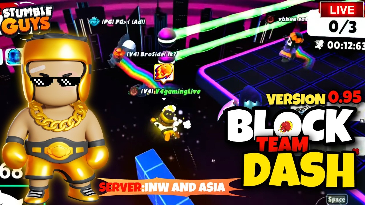 🔴STUMBLE GUYS LIVE || 🏆INW ASIA SERVER 🎉BLOCK DASH TEAM #stumbleguyslive #gaming