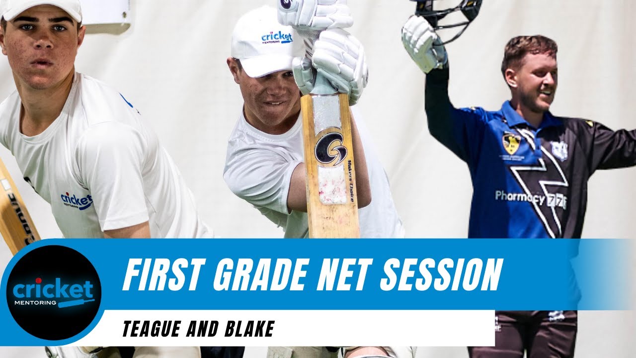 TWO FIRST GRADE CRICKET BATTERS NET SESSION | TEAGUE WYLLIE & BLAKE REED