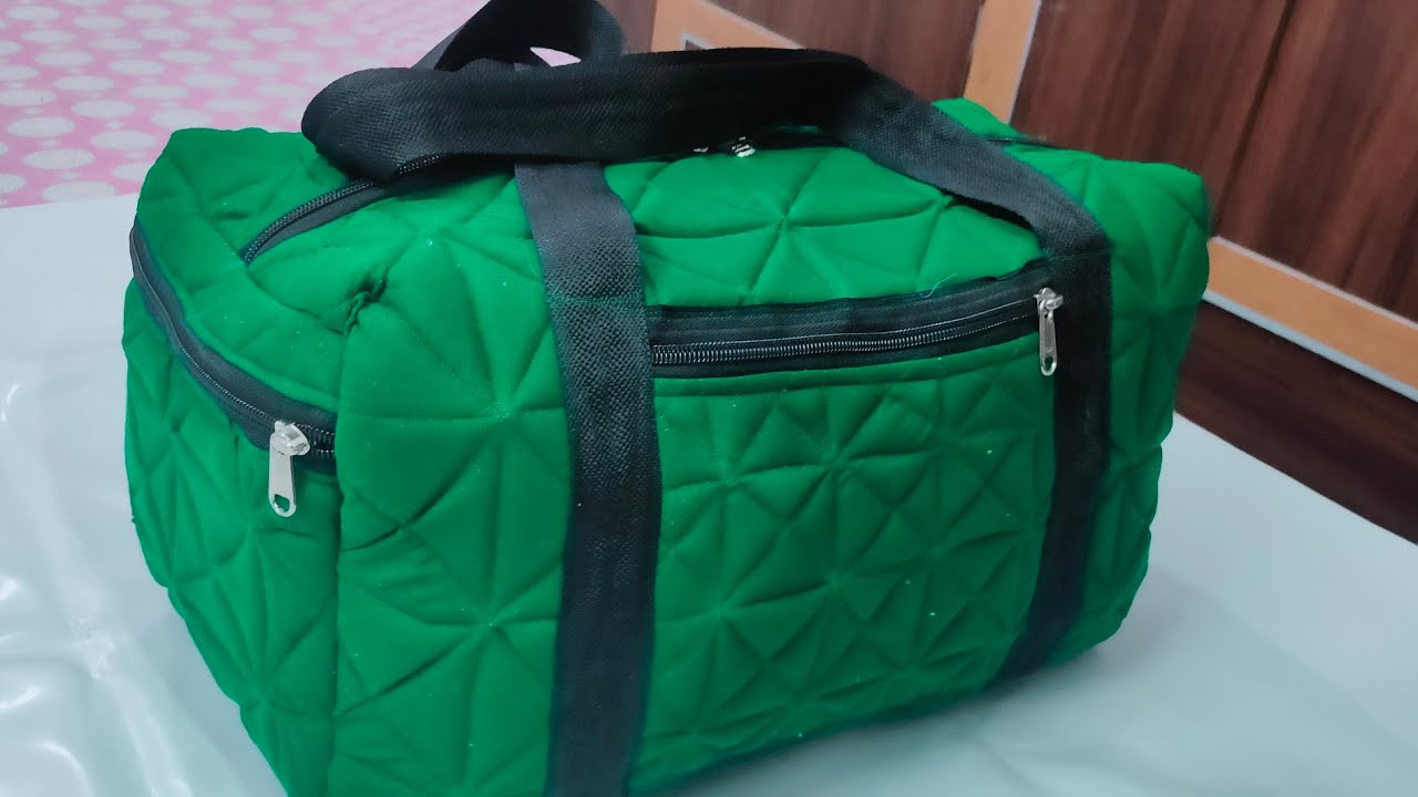 आपके पास भी प्लेन कपड़ा है तो बनाएं सुंदर और डिजाइनर ट्रैवल बैग Big Travel Bag DIY TUTORIAL