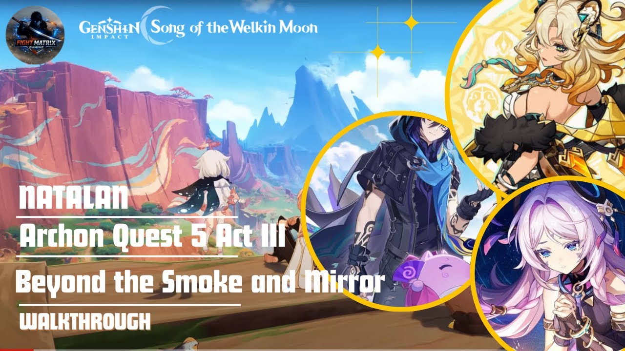 Beyond the Smoke and Mirror Walkthrough | Natlan Archon Quest Act 3 | THE ABYSS STRIKES! 🌑 #genshin 