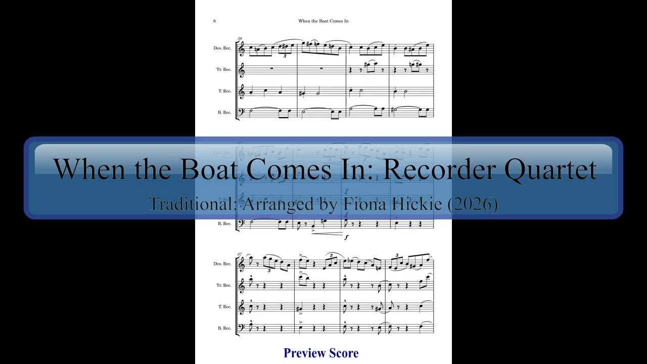 When the Boat Comes In: Recorder Quartet