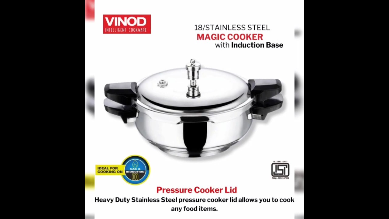 "Magic cooker" Stainless Steel 3 in 1 Vinod  Pressure Cooker 3.5 L, All in 1 