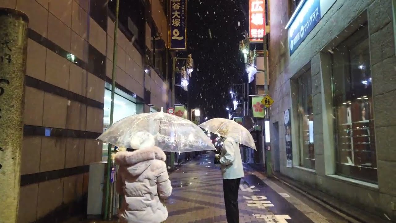 A Snowing Night at Kitaro Chaya | Walking Street of Kitaro Chaya, Chofu, Tokyo's Hidden Winter Magic