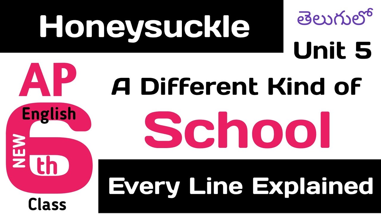 A Different Kind of School Explained in Telugu I Class 6 Chapter 5 NCERT CBSE English