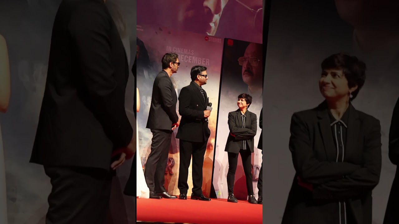 Arjun rampal R madhavan jyoti deshpande at Dhurandhar trailer launch at NMACC bkc