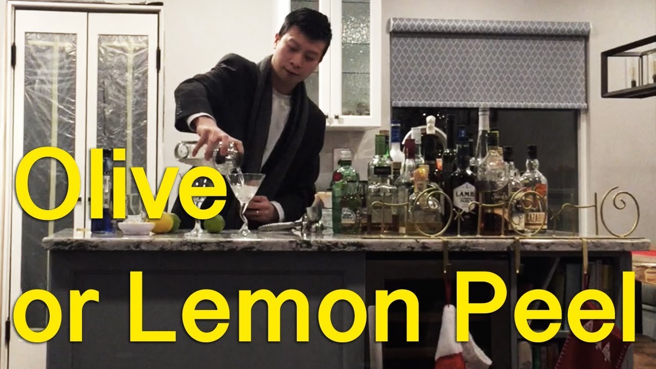 Olive vs Lemon Peel as Vodka Martini Garnishes - How Does Garnish Change a Cocktail?